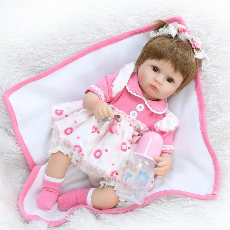 16 inch Lifelike Cloth Dolls Reborn Girl Dolls