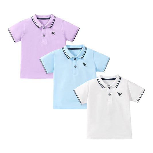 Polo per Bambino in Puro Cotone in Colore