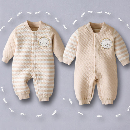 Warm Brown Cotton Bodysuit with Lion Print for 22-23 inch Reborn Dolls (Shipping within 24 hours)