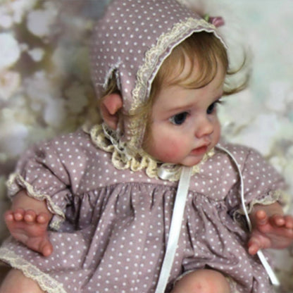 12 Inch Rebecca Short Blonde Hair Open Eyes Reborn Doll Girls