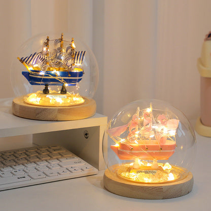 3D creative sailing night light