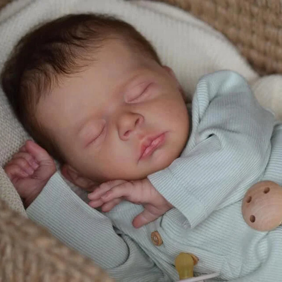 18 Inch Lifelike Rooted Hair Close Eyes Reborn Doll-Jude