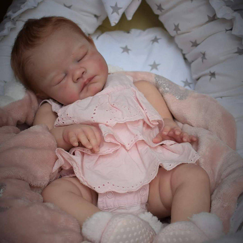 22 inch August Close Eyes DIY Unpainted Reborn Doll Kit