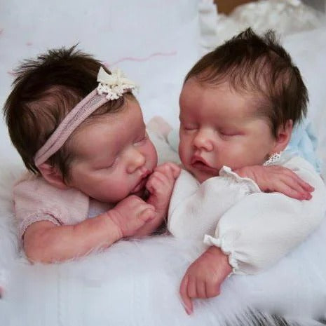 17 inch 43cm Sweet Sleep Dreams Reborn Twin Sister Maren and Monica