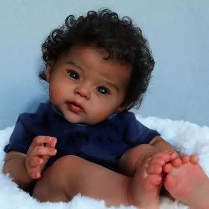 Porter 20 Inch Realistic African Boy Reborn Dolls - Raven