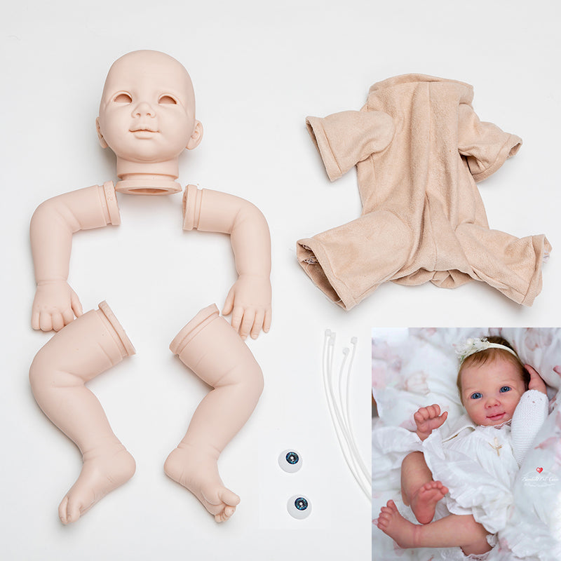 21 inch Reborn Fleur doll kit in soft unpainted vinyl