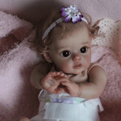 12 Inch Sweet Tracy Short Blonde Hair Open Eyes Reborn Doll Girls