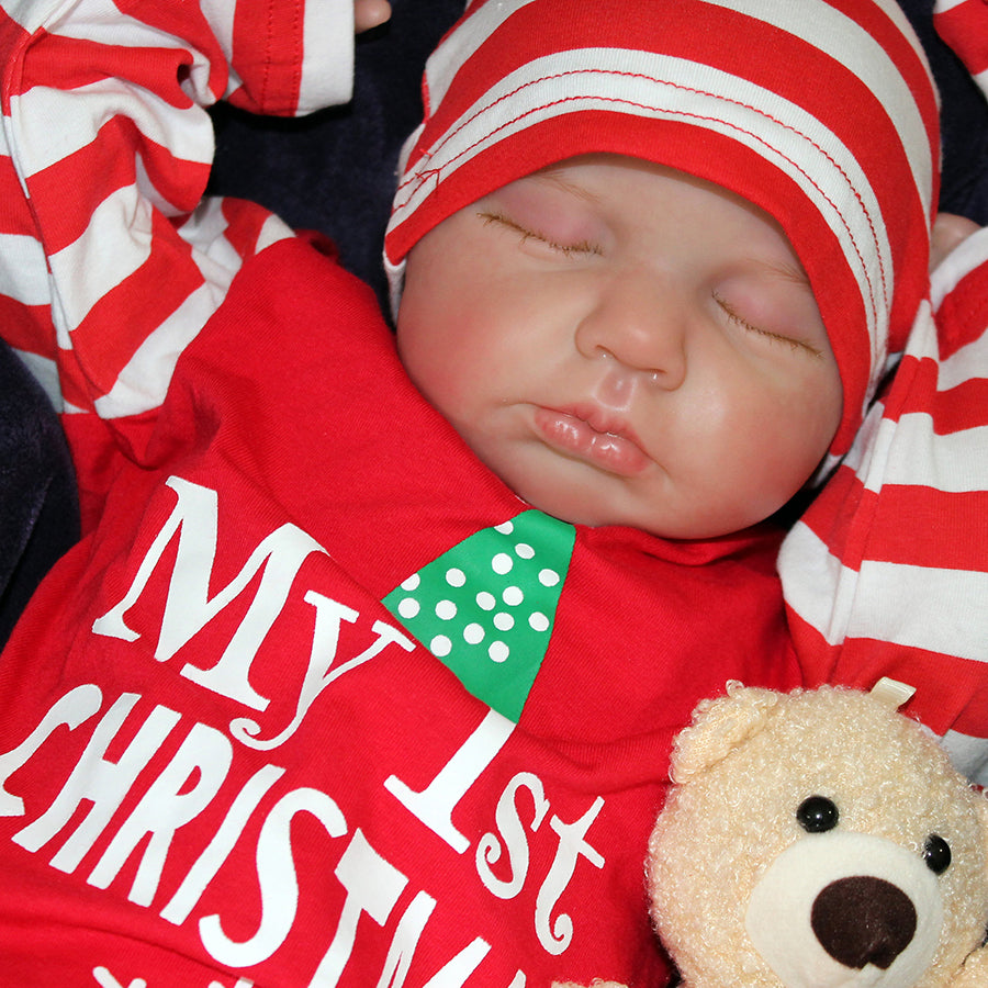 20 pollici Occhi Chiusi Natale Reborn Baby Ragazza/Maschietto-Loulou