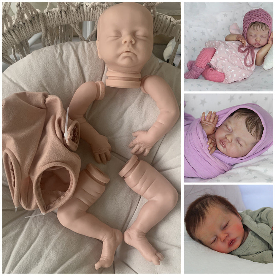 18 Inch Delilah Close Eyes DIY Blank Reborn Doll Kit