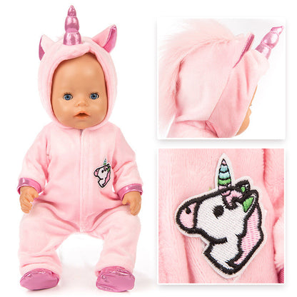 17-18 inch Cartoon Unicorn Reborn Doll Clothes