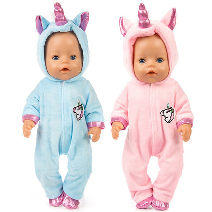 17-18 inch Cartoon Unicorn Reborn Doll Clothes