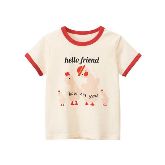 Cartoon children's short sleeve t-shirt