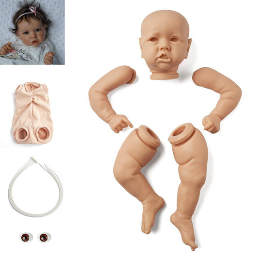 22 inch Saskia Open Eyes DIY Unfinished Unpainted Doll Kit