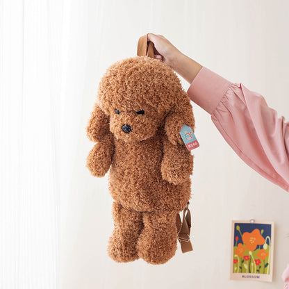 Simulation plush teddy dog ​​backpack