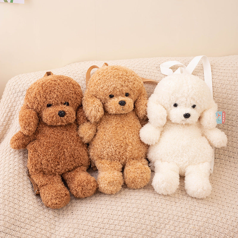 Simulation plush teddy dog ​​backpack