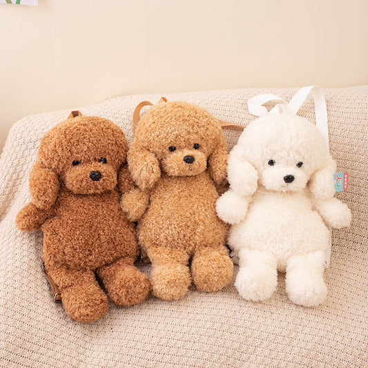 Simulation plush teddy dog ​​backpack