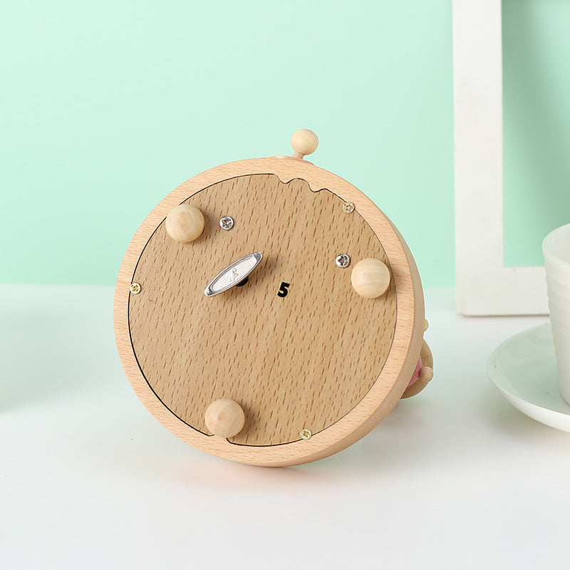 Wooden Music Box With Bear Swing: Castle In The Sky