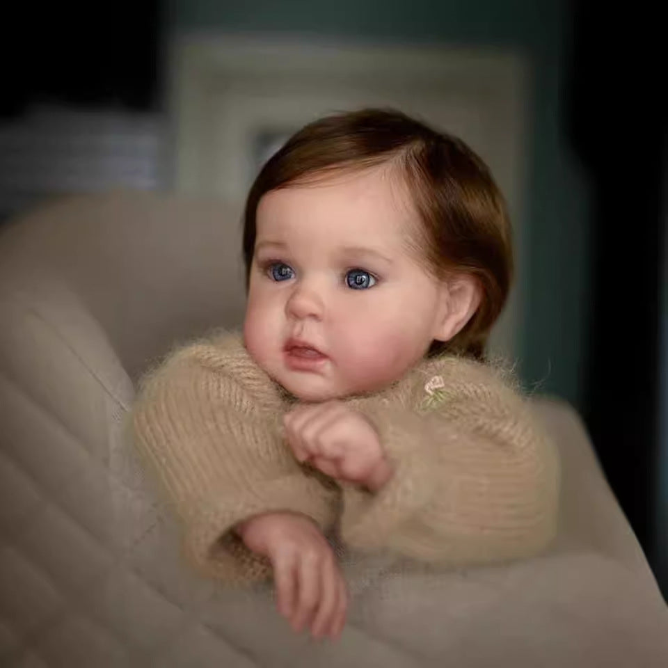 Barbara 19 inch reborn doll with blue eyes and short hair - Ward