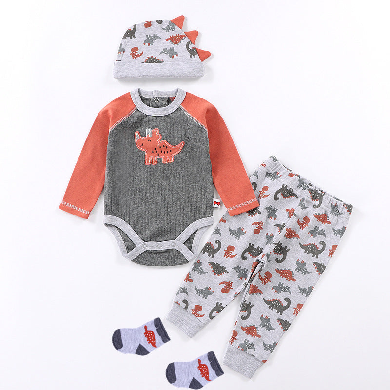 4pcs long sleeve cotton 22-23 inch reborn doll clothes set