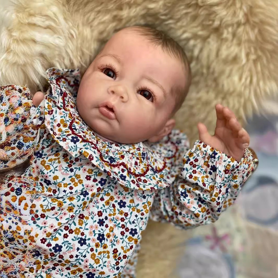 Rodney 20 inch Realistic open-eyed Reborn doll with drawn hair