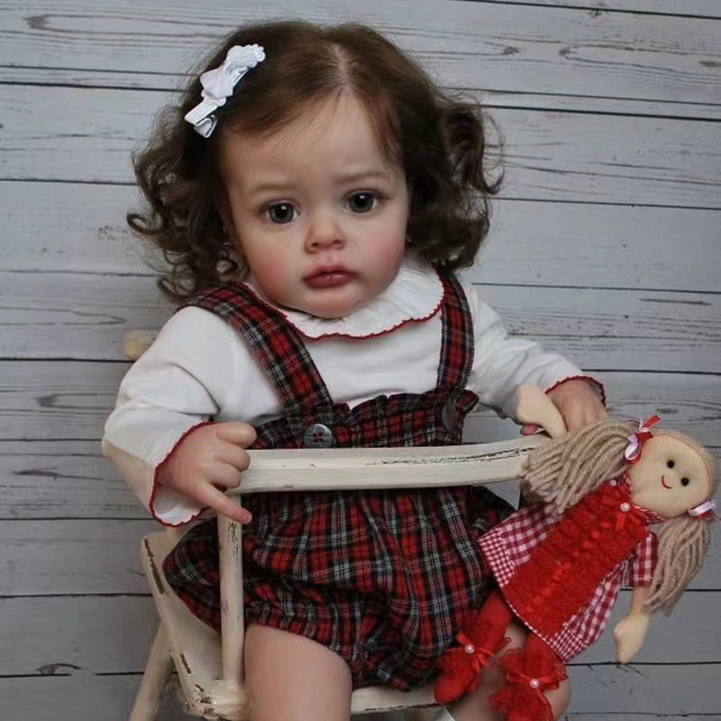 20inch/50cm Reborn Dolls with Open Eyes and Brown Hair-Chloe