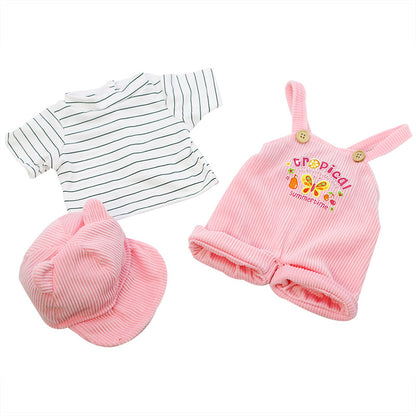 Cute Pink Clothes Set with Dress/Pants 3pcs for 18inch Reborn Dolls