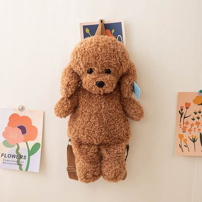 Simulation plush teddy dog ​​backpack