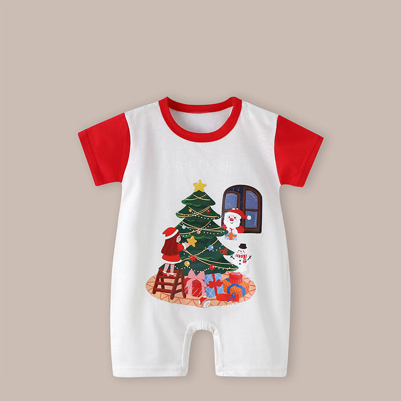 Christmas Short-Sleeved Romper for 22-24 Inches Reborn Dolls