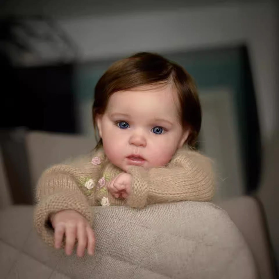 Barbara 19 inch reborn doll with blue eyes and short hair - Ward