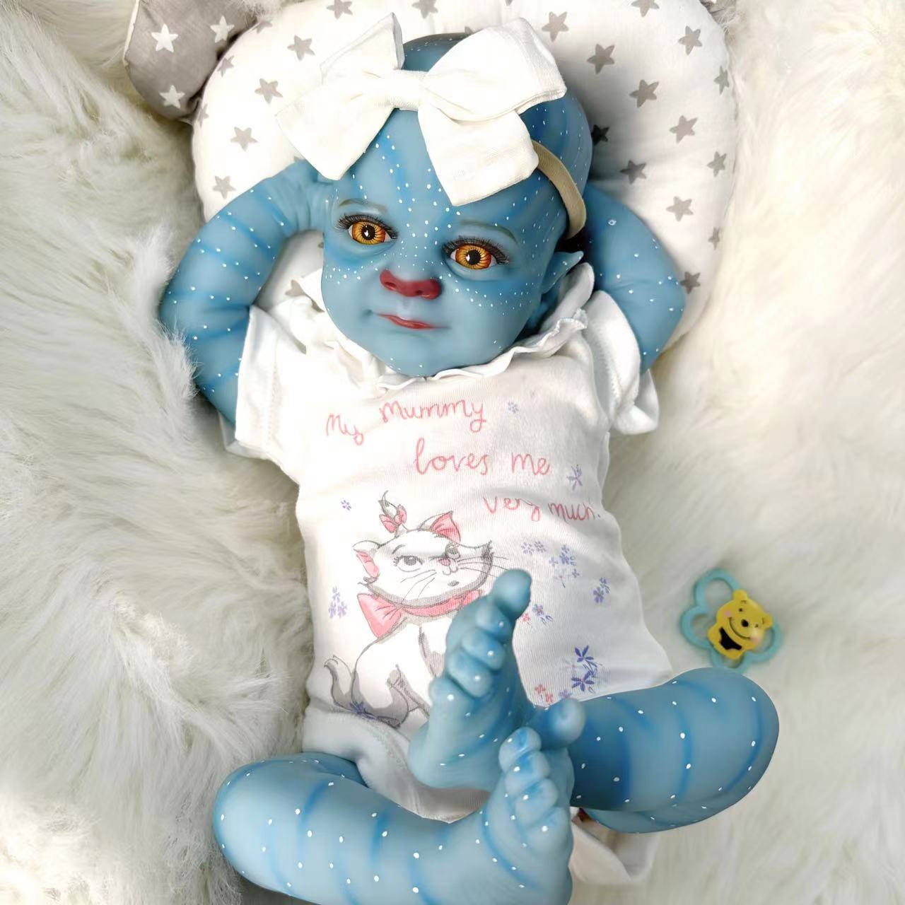 19 inch Reborn Dolls with Open Eyes Avatar with Headband - Felicia