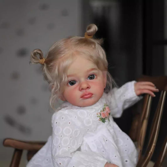 24inch/60cm Sally Curly Hair Open Eyes Reborn Girl Dolls