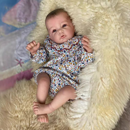 Rodney 20 inch Realistic open-eyed Reborn doll with drawn hair