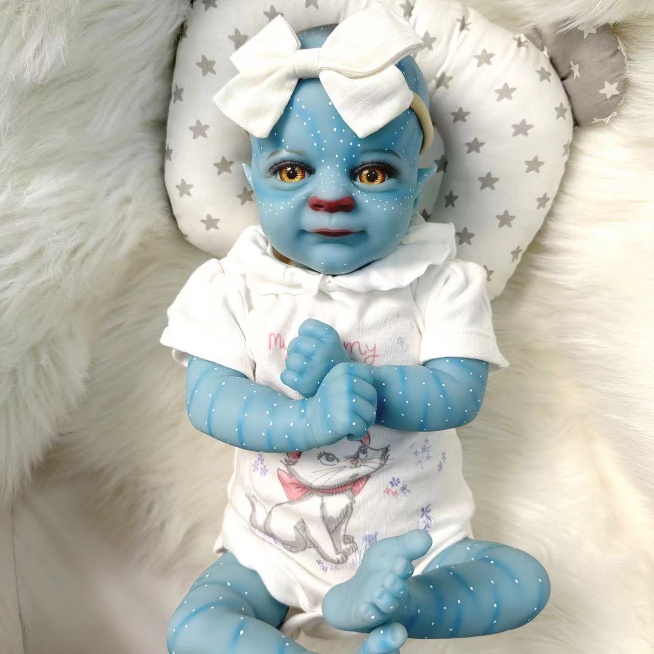 19 inch Reborn Dolls with Open Eyes Avatar with Headband - Felicia