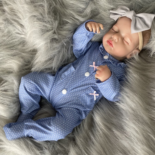 Elvira 20 inch Sleeping Reborn Dolls with Painted Hair -Loulou