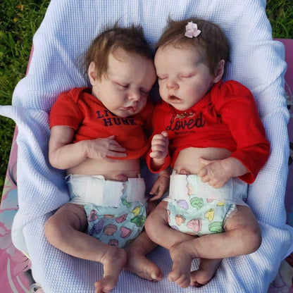 17 inch Twin Sister Jessica And Cecilia Reborn Doll Girls