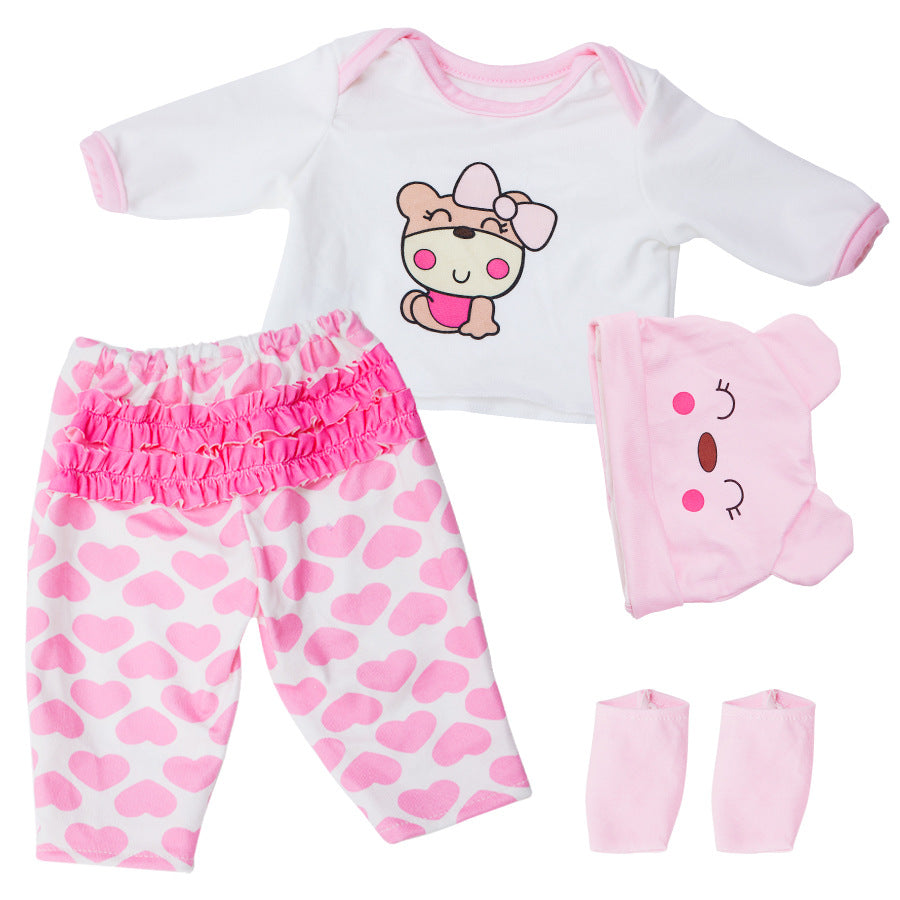 17 inch Reborn Baby Doll Clothes Set with Cartoon Animals