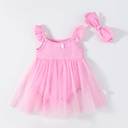 Sweet Princess Bow Knot Two-Piece Romper Dress for 22-24 Inches Reborn Dolls