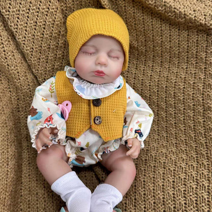 12 Inch Realistic Sleeping Mini Reborn Girl Dolls - Loulou