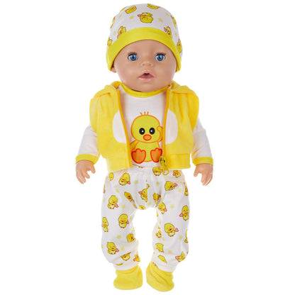 17 inch Reborn Baby Doll Clothes Set with Cartoon Animals