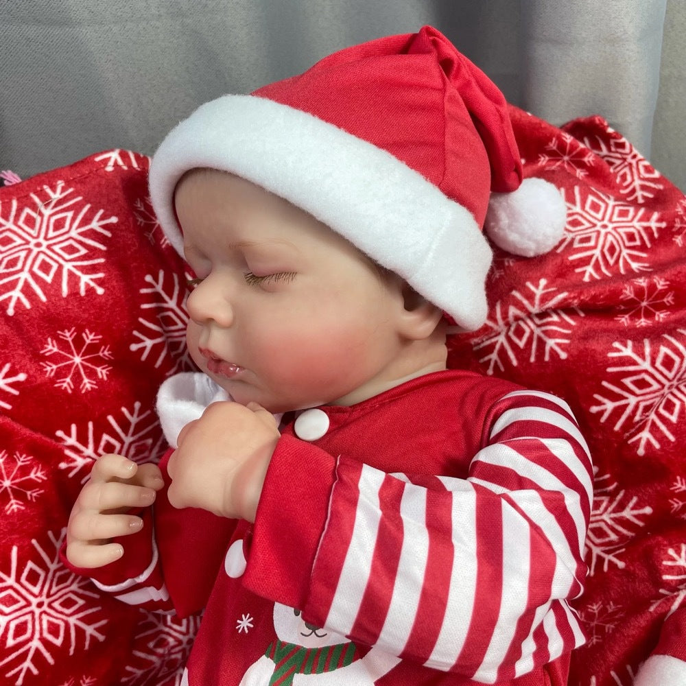 Shirley 20 inch Sleeping Reborn Dolls with Christmas Clothes -Loulou