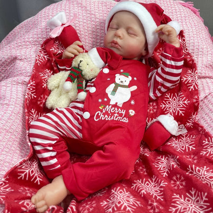 Shirley 20 inch Sleeping Reborn Dolls with Christmas Clothes -Loulou