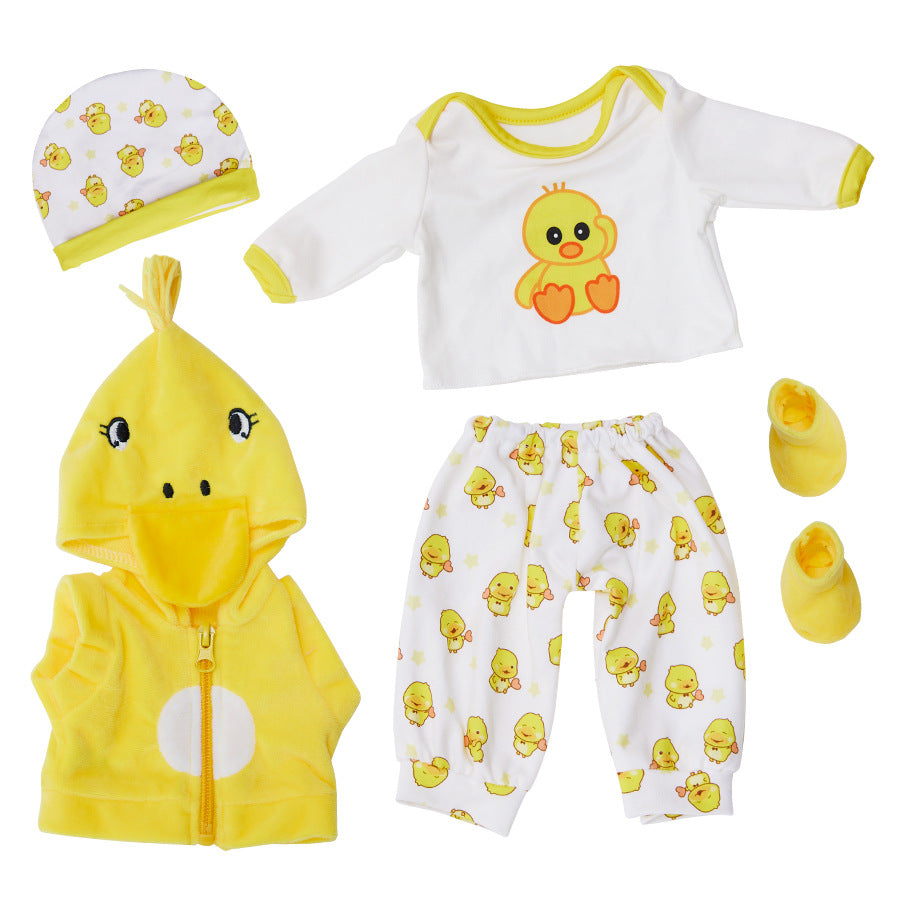 17 inch Reborn Baby Doll Clothes Set with Cartoon Animals