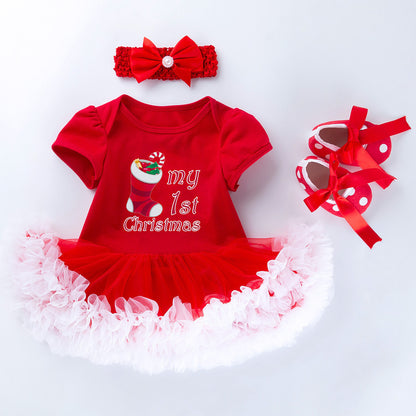 Short Sleeves Christmas Clothes for 22-23 Inches Reborn Dolls