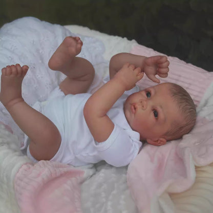 Berg 20 inch Realistic open-eyed reborn doll with drawn hair