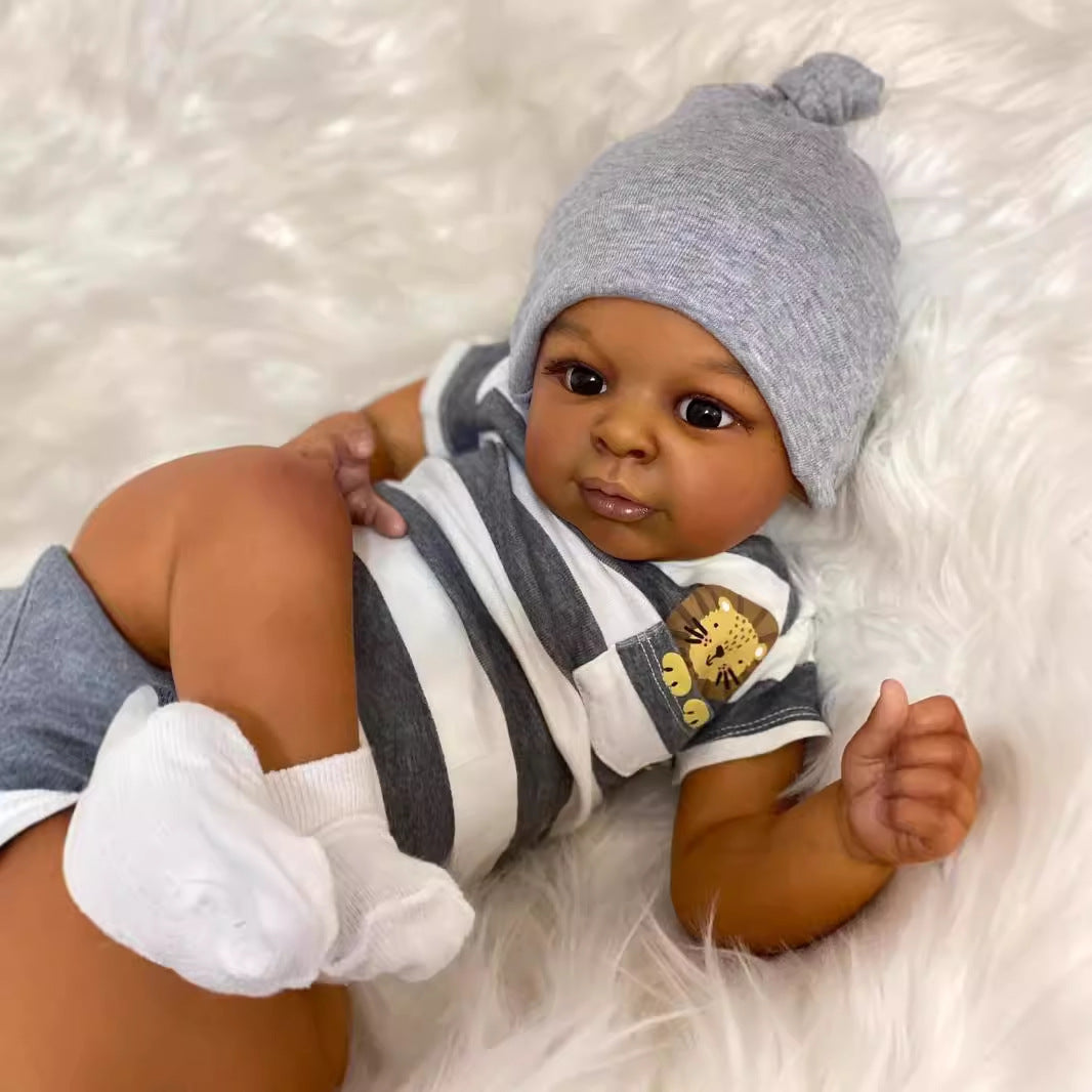 African American 23 inch Realistic Open Eyed Clara Reborn Dolls - Jaylan