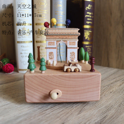 Wooden Music Box Arc De Triomphe: Castle In The Sky