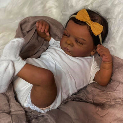 19 inch Isaac Close Eyes African Reborn Dolls-Romy