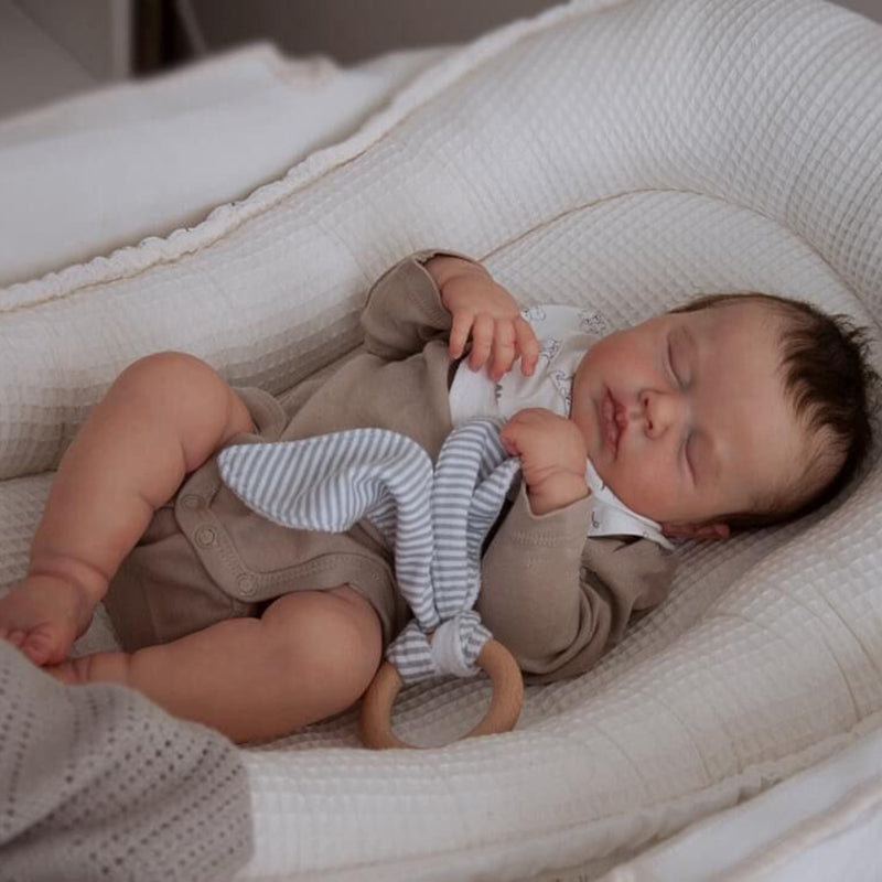 20 inch Reborn Dolls Boy with closed eyes and brown hair