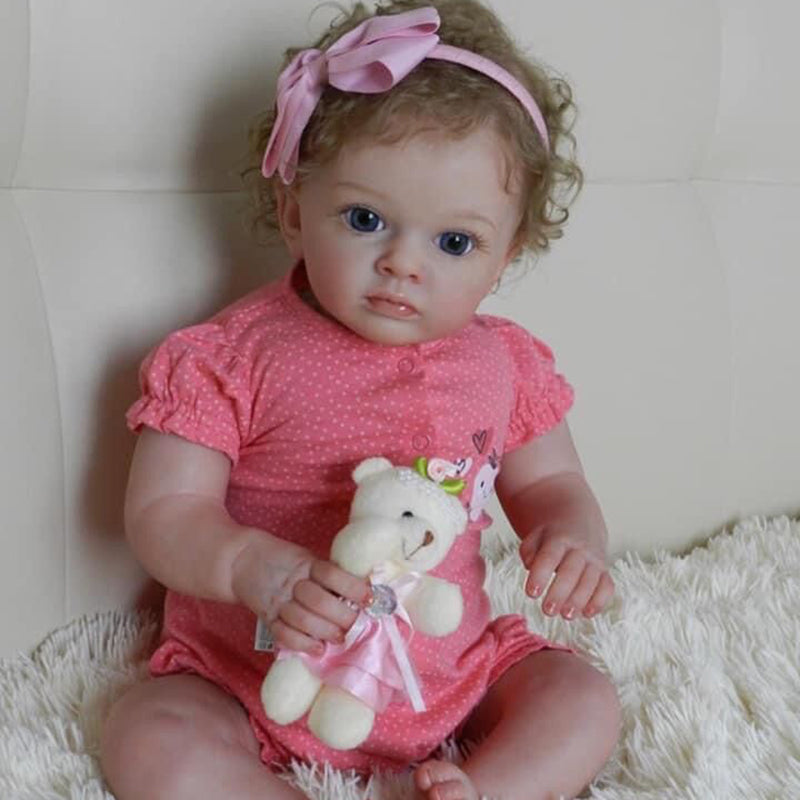 24 inch Renee Blonde Hair Reborn Dolls with Open Eyes