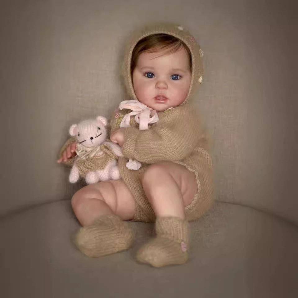 Barbara 19 inch reborn doll with blue eyes and short hair - Ward